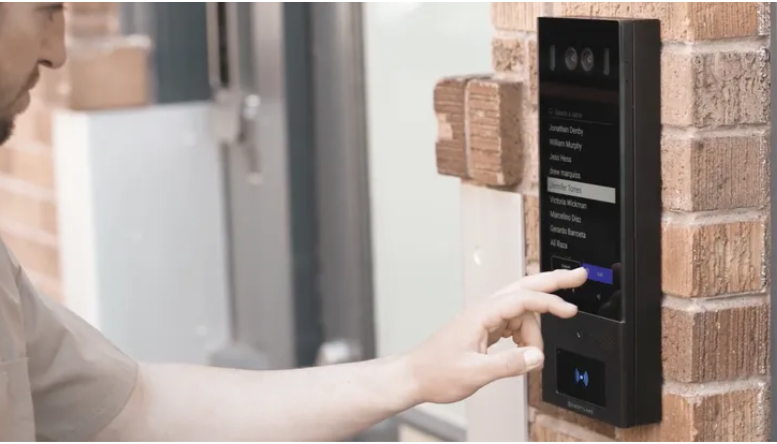 visitor initiates a call to a resident