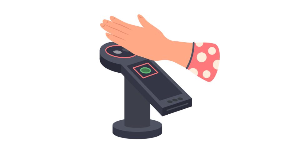 palm scanner with vein recognition technology