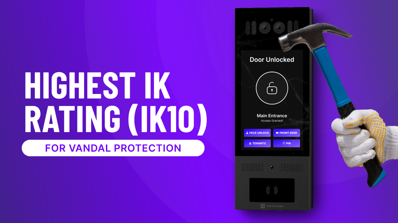 Swiftlane intercom having IK10 rating