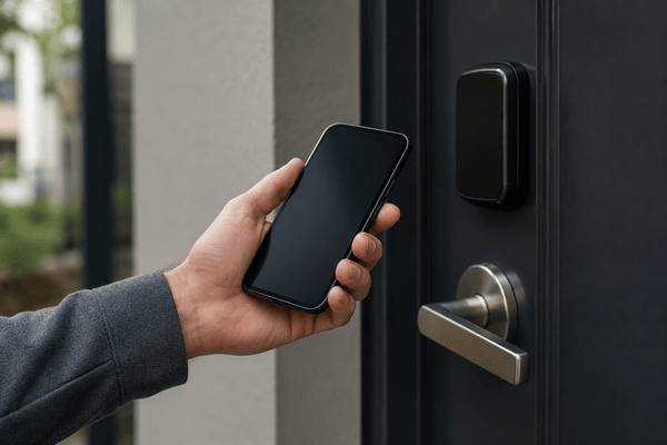 Mobile access control for building entrances