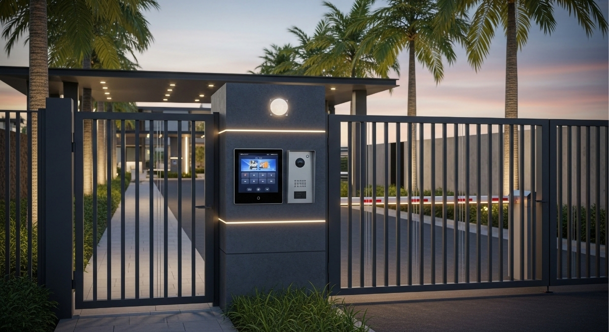 gate intercom system for a community