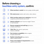 Touchless entry system checklist before choosing