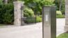 Close-up of a gate intercom unit