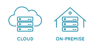 graphic displaying cloud v/s on-premise solutions