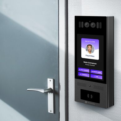 video intercom system at building entrance