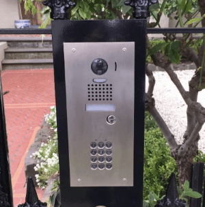 Aiphone Intercom mounted outside a building