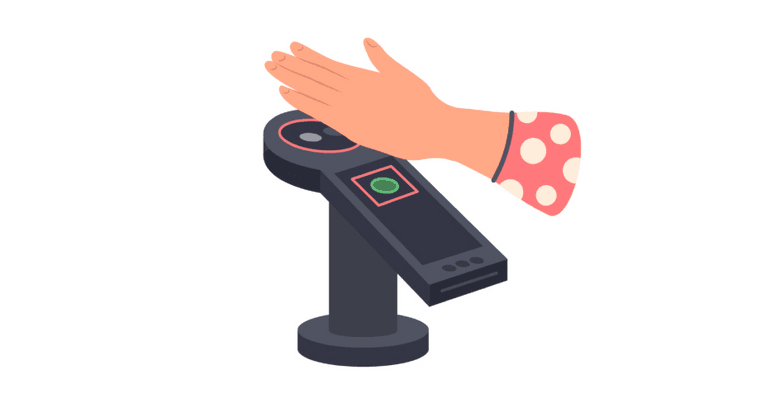 palm scanner with vein recognition technology