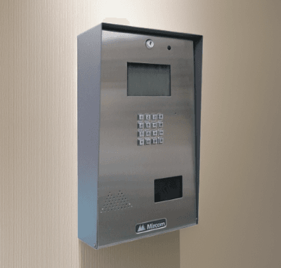mircom call box placed on a wall